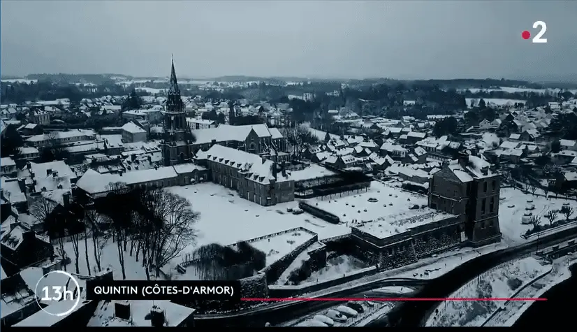 Quintin sous la neige France 2 JT 10/02/2021