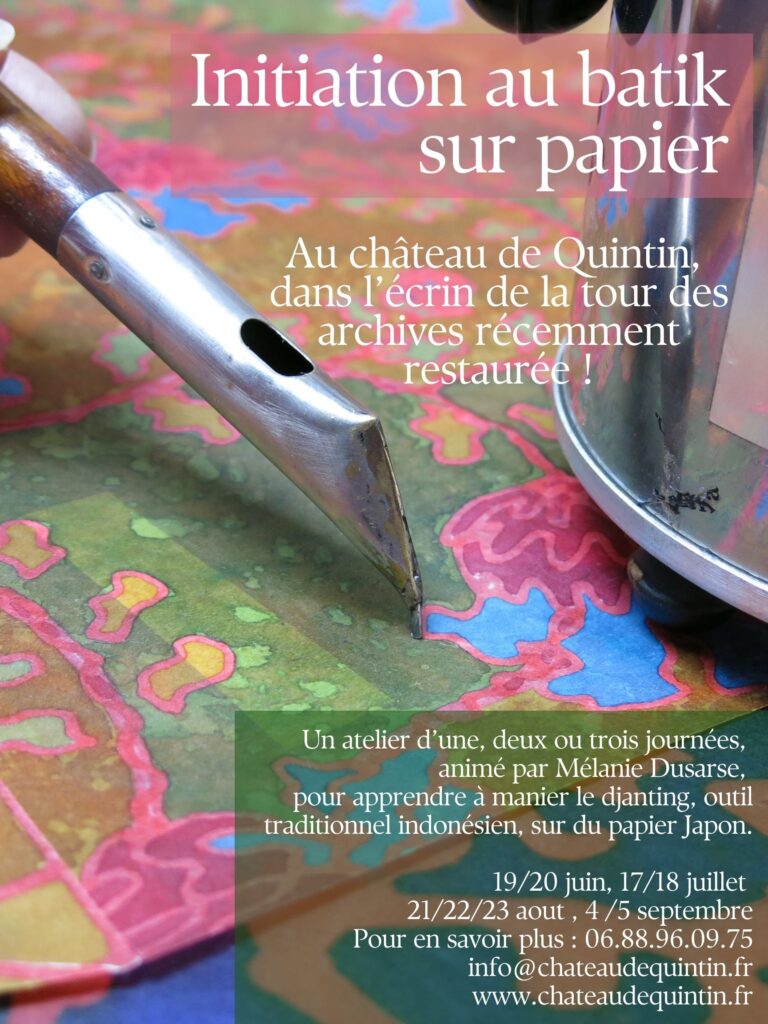 Stage initiation au batik avec Mélanie Dusarse